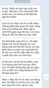 Nửa đêm, bà mẹ hoảng hốt nhắn cho cô giáo vì phát hiện bí mật của con sau khi kiểm tra lịch sử ChatGPT: "Chắc tạm cho con thôi học"