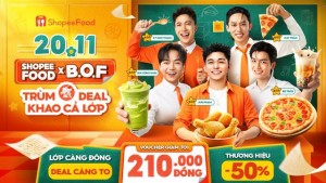 Cả lớp lên món, ShopeeFood lên deal mời tiệc 20.11: Lớp càng đông, deal càng to