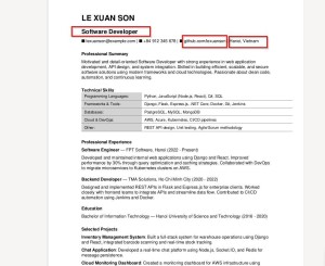 Cảnh bảo nóng với những người tò mò CV của Le Xuan Son