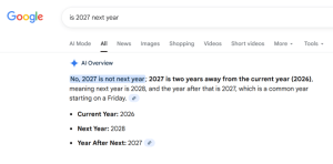 Hài hước chuyện AI của Google nhất quyết khẳng định năm sau không phải là 2027