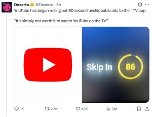 Người dùng "tố" bị ép xem quảng cáo 90 giây không thể bỏ qua, YouTube nói gì?