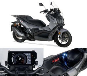 Dằn mặt Honda và Yamaha,, hãng xe cào cào Tây Ban Nha tung ra xe tay ga ADV 329cc với loạt trang bị siêu khủng