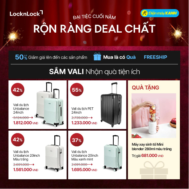 LocknLock x Điện Máy Xanh: Khai mở Đại tiệc cuối năm – Rộn ràng deal chất! - Ảnh 2.