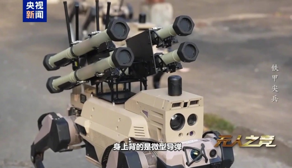 Trung Quốc trình diễn bầy robot chiến đấu tự động với tên lửa siêu nhỏ và AI phối hợp - Ảnh 1.