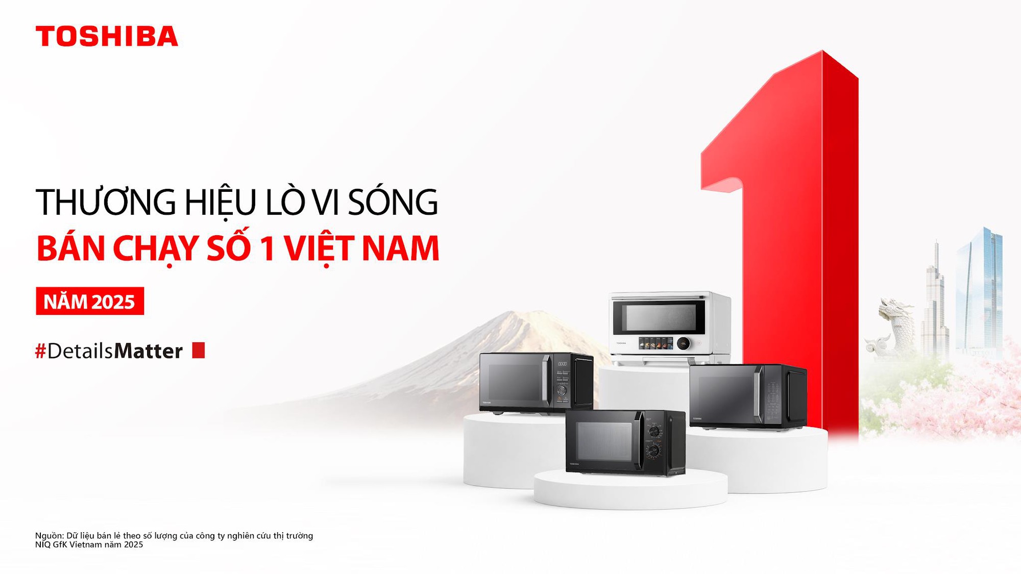 Toshiba trở thành thương hiệu lò vi sóng bán chạy số 1 Việt Nam năm 2025 - Ảnh 1.