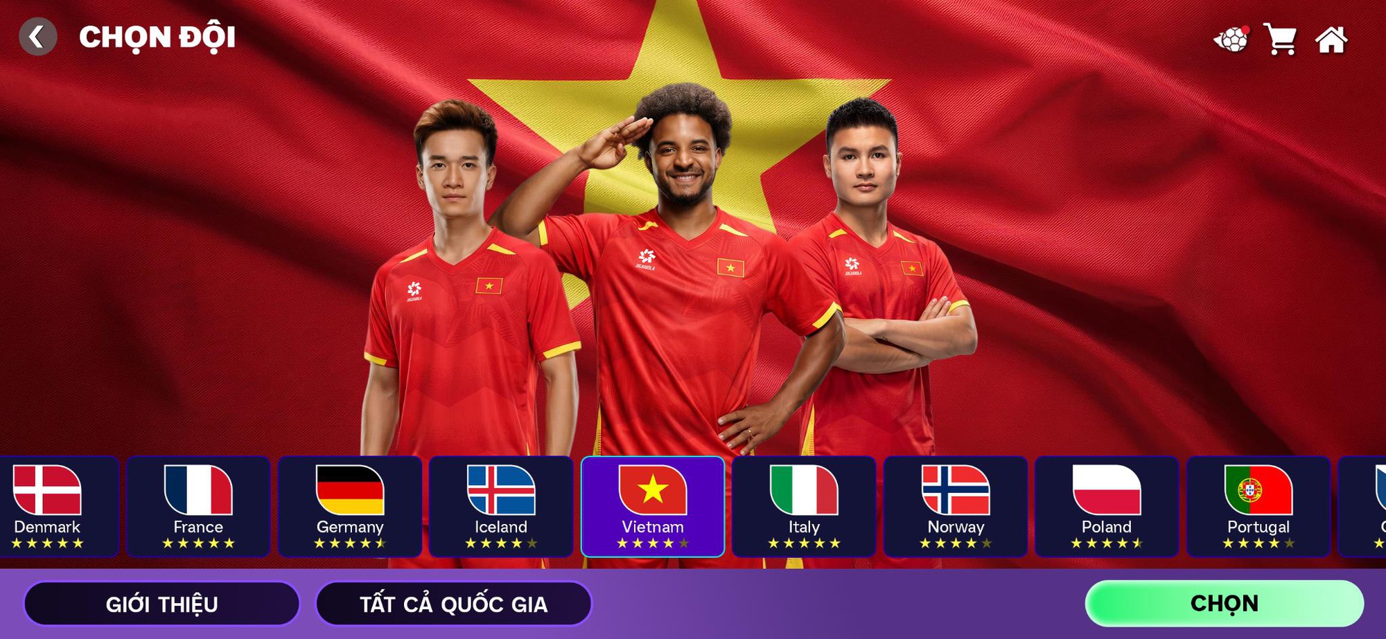 Đội tuyển Việt Nam chính thức xuất hiện trong FC Mobile Việt Nam với đầy đủ áo đấu, logo và cầu thủ! - Ảnh 3.