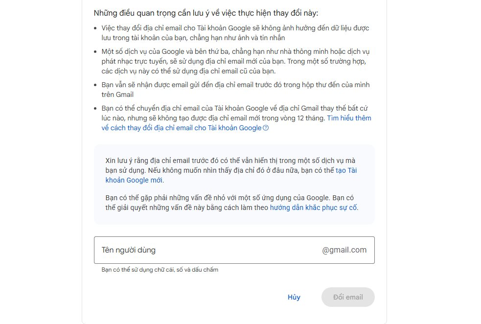 Tin cực vui: Google đã chính thức cho phép đổi tên địa chỉ Gmail cho tất cả người Việt Nam - Vào làm ngay- Ảnh 3.