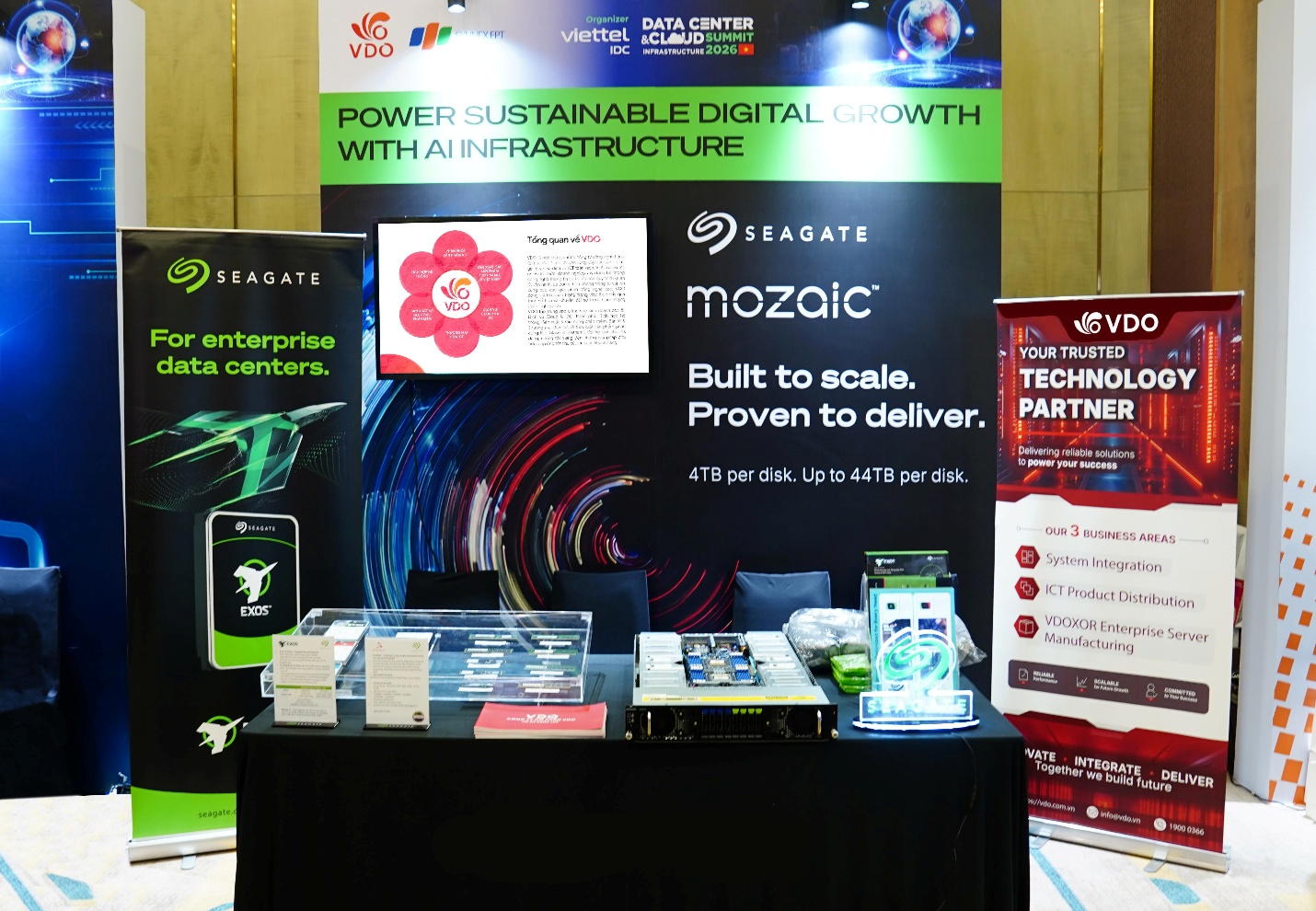 VDO và Seagate giới thiệu hệ sinh thái AI Infrastructure tại DCCI Summit 2026 - Ảnh 1. VDO và Seagate giới thiệu hệ sinh thái AI Infrastructure tại DCCI Summit 2026 - Ảnh 1.